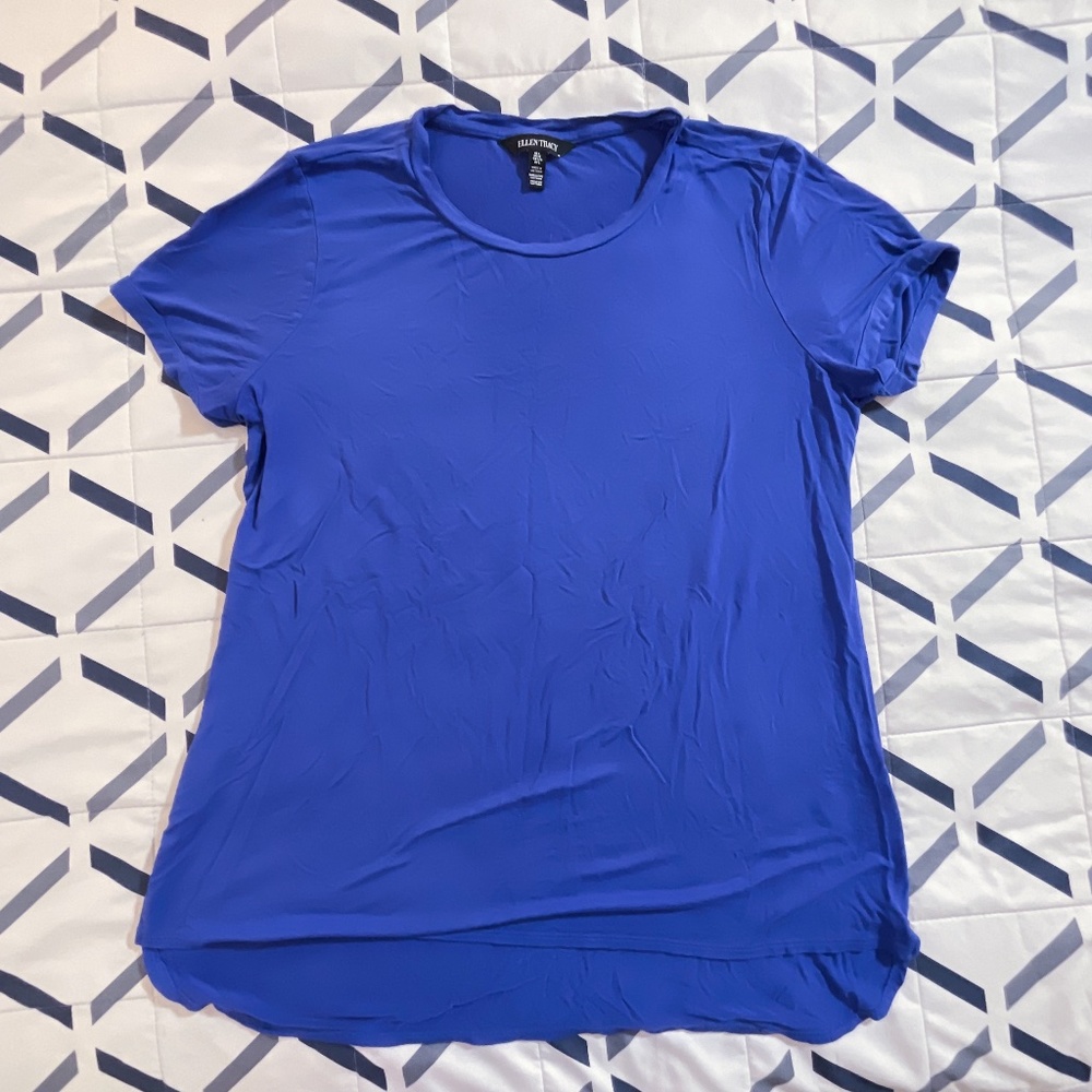 Ellen Tracy Soft Blue Tee